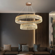 2022现代轻奢k9水晶吊灯，铝材客厅餐厅led灯，卧室简约大气时尚