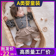 婴儿包屁衣0-2岁女宝宝，秋装婴儿吊带哈衣婴儿，连体衣周岁礼服el203