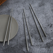 高级货 2双 18-10不锈钢家用高档筷子空心一体防烫防滑餐具