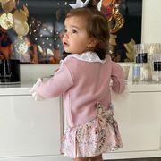 西班牙童装valentina bebes女童蕾丝毛衣开衫外套可爱时尚