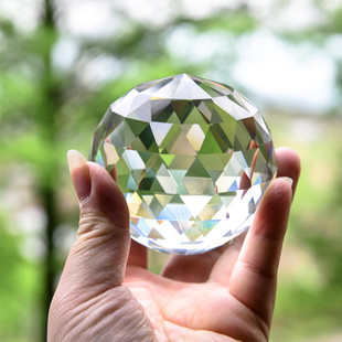 切面水晶球多面球 美甲珠宝柜台房间装饰道具 儿童宝石玻璃钻石