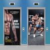 163健身励志男女电梯门贴纸自粘公司电梯装饰贴画健身房运动海报