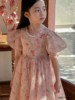 女童2024夏季韩版洋气中大童花朵礼服裙公主裙雪纺连衣裙裙子