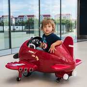 新儿童电动车四轮小孩遥控汽车宝宝飞机玩具车可坐人网红车婴儿童