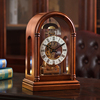 复古实木机械座钟中式客厅，家用桌面时钟钟表摆件，老式台式摆钟坐钟