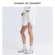 SHANG1 BY SHANGYIa字半身裙女立体刺绣蕾丝花朵短裙安全裤蛋糕裙