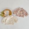 韩版婴儿衣服秋季女宝宝棉衣外套，春秋公主小翻领上衣洋气保暖开衫