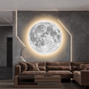 月球行星led灯画北欧入户玄关装饰画高级感客厅餐厅挂画发光壁画