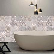 Ebay简约风小长条瓷砖贴客厅浴室家居装饰墙贴防水自粘墙纸