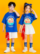 儿童演出服啦啦队表演中国风，小学生运动会开幕式服装幼儿园班服夏