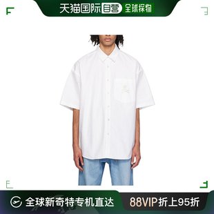 香港直邮mastermindjapan男士，logo刺绣短袖衬衫mw24s12sh0070