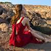 红色连衣裙女夏季超仙的长裙性感，露背沙滩裙三亚海边度假吊带裙子