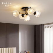 帕莎全铜轻奢后现代水晶客厅灯具，现代简约创意房间卧室灯2024