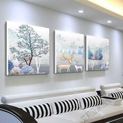 客厅装饰画沙发背景墙挂画三联画餐厅卧室，床头壁画欧式抽象u无框