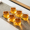 加厚耐热透明玻璃品茗杯小茶杯，带把杯，功夫茶具套装家用水杯子茶碗