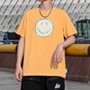 阿迪达斯纯棉短袖男装，夏季宽松运动服ins风，黄色t恤男gp5780