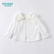 女童衬衫春秋季婴儿宝宝甜美娃娃衫上衣儿童女孩白色纯棉衬衣