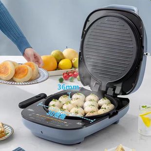 美的电饼铛mc-jks3099家用双面，加热可拆洗悬浮式多功能加深煎烤机