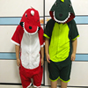 六一小恐龙儿童演出服街舞，服装恐龙连体，睡衣纯棉卡通动物服装夏季