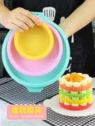 硅胶蛋糕模具披萨盘彩虹蛋糕模具烘焙微波炉烤箱用蒸蛋糕模具