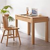 纯实木书桌橡木学习桌小户型，北欧橡木办公桌子简约现代书房电脑桌