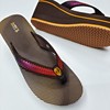 越南平仙品牌高跟坡跟牛筋橡胶沙滩人字拖夏季时尚美女凉拖鞋