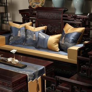红木沙发垫子现代中式实木家具乳胶座垫罗汉床坐垫海绵垫防滑定制