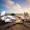 海洋主题雕塑玻璃钢仿真大海螺贝壳摆件沙滩海洋馆装饰美陈小品