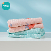 婴儿纱布浴巾竹纤维超软盖毯包被新生宝宝吸水洗澡裹巾儿童专用