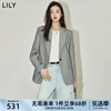 LILY2024夏女装都市通勤气质时尚百搭简洁一粒扣休闲西装外套