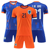 荷兰队球衣足球服套装男夏季团购儿童小学生比赛训练队服定制印号