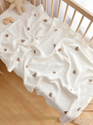 六层纱布盖毯新生婴儿纯棉抱被幼儿园宝宝四季通用小被子儿童浴巾