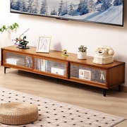 电视柜简约现代茶几电视机柜，组合小户型客厅，实木伸缩轻奢地柜卧室