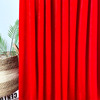大红色加厚款金丝绒布料会议桌布婚庆摄影背景布舞台幕布定制