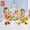 Hape100粒积木益智拼装玩具1-2岁婴儿宝宝木制早教儿童大颗粒桶装