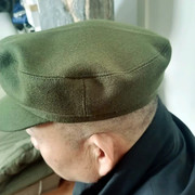 老式男款65呢子解放帽中老年秋冬季保暖帽子加厚平顶帽毛料呢子帽