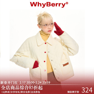 whyberry22aw“空气苏打”薄棉内胆，夹棉外套女慵懒感复古棉服