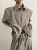 VERY FEWEST cleanfit高级感双拉链短袖夹克夏季廓形垫肩半袖外套