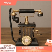 定制欧式复古老式电话机桌面摆件客厅酒柜办公室家居装饰品拍照小