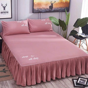 床裙式床罩单件全棉纯棉，防尘保护套1.5m1.8米床笠床单防滑床套罩