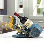 定制欧式创意复古葡萄红酒架摆件酒柜装饰品摆设现代家用酒瓶展示