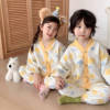 2024年男女儿童日常家居套装宽松薄款舒适睡衣宝宝韩版空调服