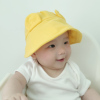 婴儿帽子夏季薄款纯棉女宝宝遮阳防晒帽儿童空顶帽婴童太阳帽大檐