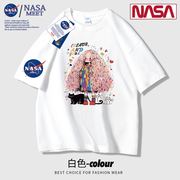 NASA联名联名款2024纯棉短袖t恤男女潮牌上衣情侣装T恤衫