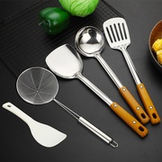 加厚不锈钢厨具锅铲套装漏勺，煎铲汤勺子(汤勺子，)厨房家用用品炒菜铲子