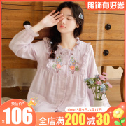 睡衣女春秋款纯棉三层纱布，2024年女款日系，少女纯欲风家居服