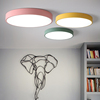 北欧马卡龙灯创意客厅卧室超薄现代简约儿童房圆形彩色LED吸顶灯