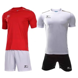 舒莱狮sunais成人儿童足球服短袖，短裤套装红色，男训练队服团购印制