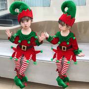 圣诞节儿童服装绿色圣诞派对装扮女童摄影主题拍照女宝宝衣服服饰