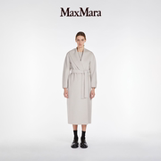 季末甄选MaxMara 女装绵羊毛羊绒长款系带大衣9016113306